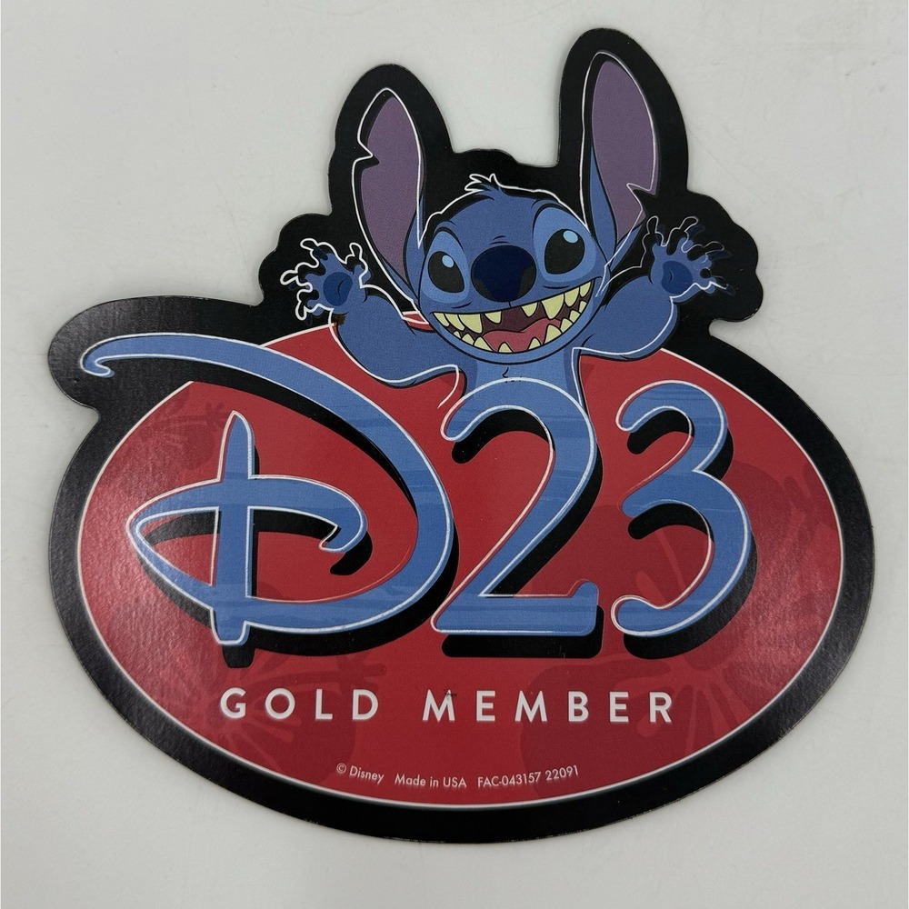 D23 Gold Member Magnet STITCH from Disney's  Lilo &‎ Stitch Hibiscus New NIP